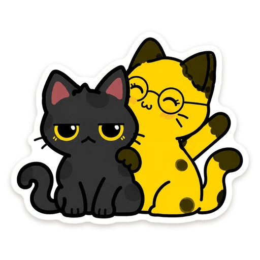 Pip & Dot sticker